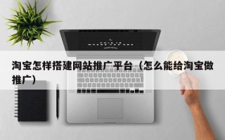 玉林淘宝怎样搭建网站推广平台（怎么能给淘宝做推广）